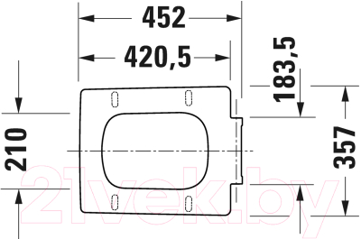 Унитаз подвесной Duravit Viu 0021190000 + 2511090000 (с сиденьем)