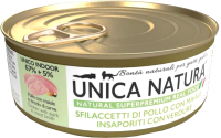 Влажный корм для кошек Unica Natura курица, свинина с овощами (70г) - 