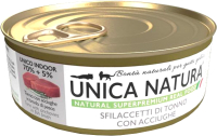 Влажный корм для кошек Unica Natura тунец с анчоусами (70г) - 