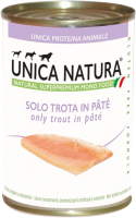 

Влажный корм для собак Unica, Natura паштет из форели