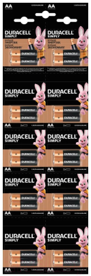 Комплект батареек Duracell AA HBDC (2x10шт)