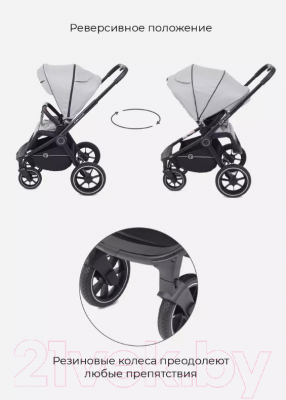 Детская прогулочная коляска Rant Flex Grand / RA083 (Mineral Silver)
