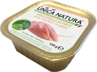 Влажный корм для собак Unica Natura для мелких пород куриный паштет (150г) - 
