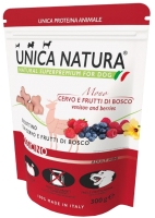 Лакомство для собак Unica Natura Mono Печенье оленина, ягоды (300г) - 