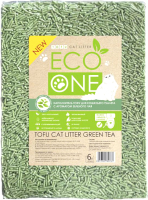 Наполнитель для туалета Eco One Тофу с ароматом зеленого чая (2.5кг/6л) - 