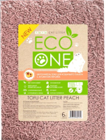 Наполнитель для туалета Eco One Тофу с ароматом персика (2.5кг/6л) - 