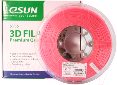 Пластик для 3D-печати eSUN PLA / т0025297 (1.75мм, 1кг, розовый)