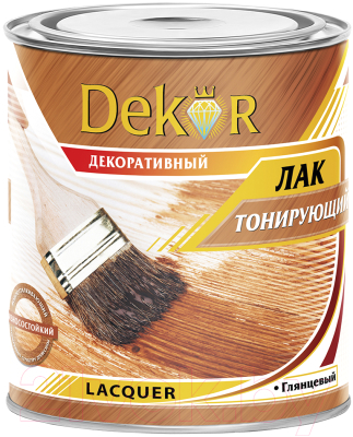 Лак Dekor Тонирующий декоративный для дерева (650г, красное дерево)