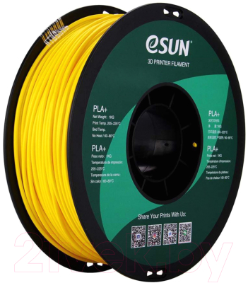 Пластик для 3D-печати eSUN PLA + / т0032297 (2.85 мм, 1 кг, желтый)