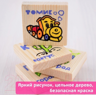 Развивающая игра Томик Азбука Деревянный набор на магнитах / МАГ 02