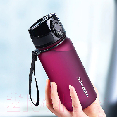 Бутылка для воды UZSpace Colorful Frosted Purplish / 3034 (350мл, пурпурный красный)