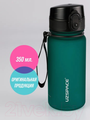 Бутылка для воды UZSpace Colorful Frosted Bright green / 3034 (350мл, зеленый)