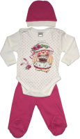 Комплект одежды для малышей Cicix 2083/7 (р.62, малиновый) - 