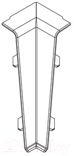 Уголок для плинтуса Cezar Hi Line Prestige М319 Серый Органический Дуб (2шт, внутренний, флоупак)