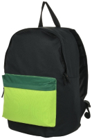 Школьный рюкзак Creativiki Street Basic / РЮК40КР-ЧЗ (черный/зеленый) - 