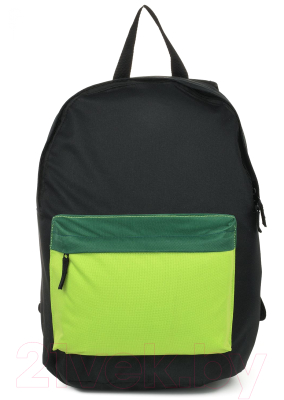 Школьный рюкзак Creativiki Street Basic / РЮК40КР-ЧЗ (черный/зеленый)