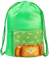 Мешок для обуви Мульти-пульти Lazy Cat / МО_45944 (зеленый) - 