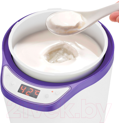 Йогуртница Kitfort KT-2077-1 (белый/фиолетовый)