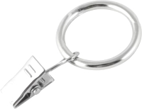 

Набор колец для штор АС ФОРОС, D16 Простое с зажимом Хром / 4812634013693