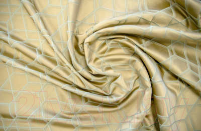 Шторы Decoretto Урбан пустыня УП-K3 (200x260, золотистая ткань с геометрическим рисунком)