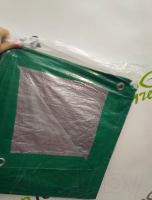 Тент GreenTerra Тарпаулин 8x10 (зеленый/серебристый)