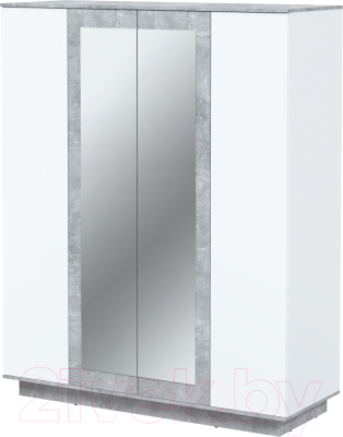 Комплект мебели для спальни Интерлиния Quartz-13 (белый платинум/бетон)
