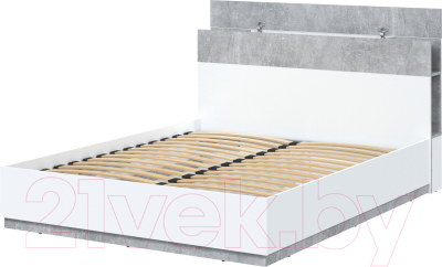 Комплект мебели для спальни Интерлиния Quartz-15 (белый платинум/бетон)