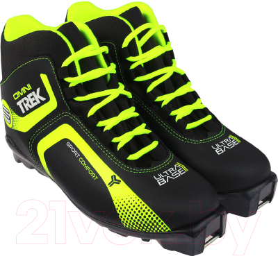 Ботинки для беговых лыж TREK Omni SNS (черный/салатовый, р-р 40)