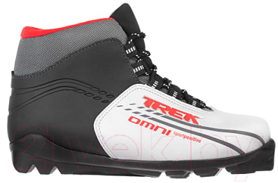 Ботинки для беговых лыж TREK Omni SNS (серый металлик/красный, р-р 33)