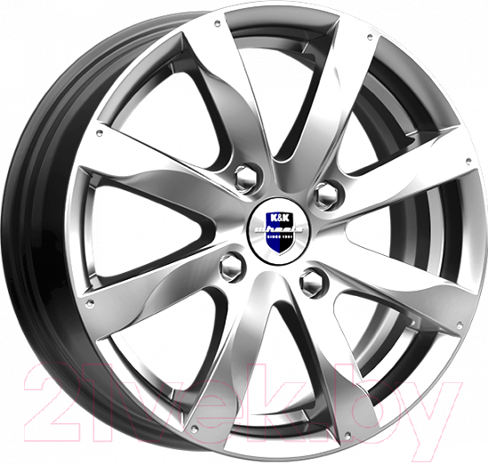 Литой диск K&K Джемини 15x6" 4x100мм DIA 60.1мм ET 40мм Дарк платинум