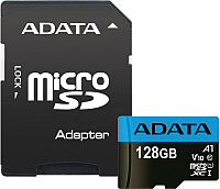 Карта памяти A-data microSDXC (Class 10) 128GB + адаптер (AUSDX128GUICL10A1-RA1) - 