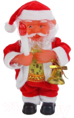 Фигура под ёлку Зимнее волшебство Дед Мороз со свечей и колокольчиком / 1111391