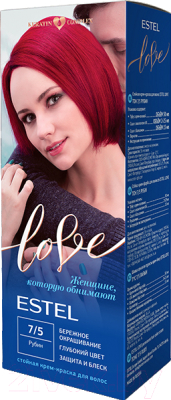 Крем-краска для волос Estel Love Intense 7/5 (рубин)