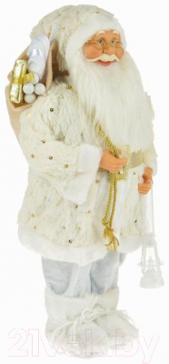 Фигура под елку Зимнее волшебство Дед Мороз в белой шубе с подарками / 2357066