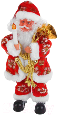 Фигура под елку Зимнее волшебство Дед Мороз со свечей в костюме / 2363958
