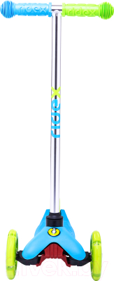 Самокат детский Ridex Zippy 3D 120/80мм (синий)