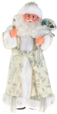 Фигура под елку Зимнее волшебство Дед Мороз в белой шубе с подарками / 3555408