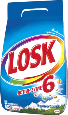 

Стиральный порошок Losk, Active-Zyme 6 Горное озеро