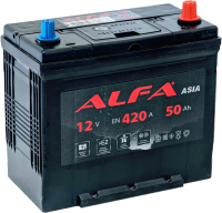 Автомобильный аккумулятор ALFA battery Asia JR 420A (50 А/ч) - 