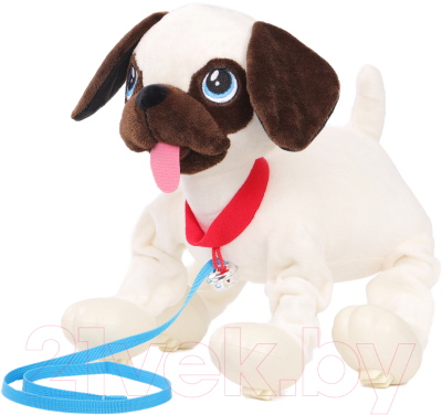 Интерактивная игрушка Собачка-Шагачка Мопс на поводке / 245291