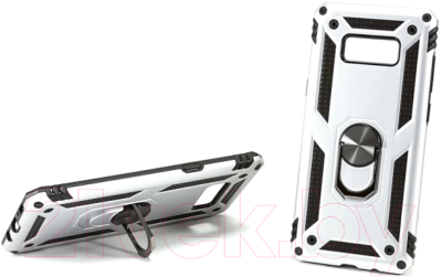 Чехол-накладка Case Defender для Galaxy S8 Plus (матовый серебристый)