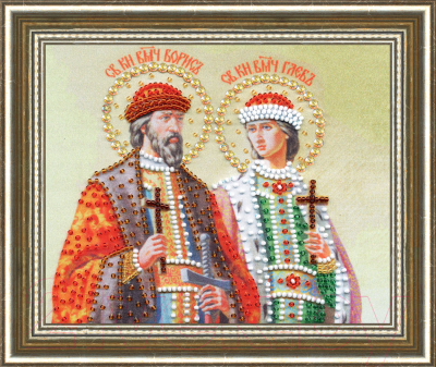 Набор для вышивания Золотое руно Икона Святых Князей Бориса и Глеба / РТ-147