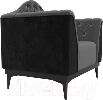 Кресло мягкое Mebelico Флорида (велюр серый/черный)