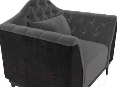 Кресло мягкое Mebelico Флорида (велюр серый/черный)