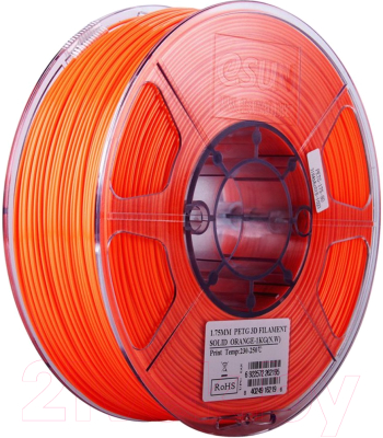 Пластик для 3D-печати eSUN PETG / т0032925 (1.75мм, 1кг, оранжевый непрозрачный)