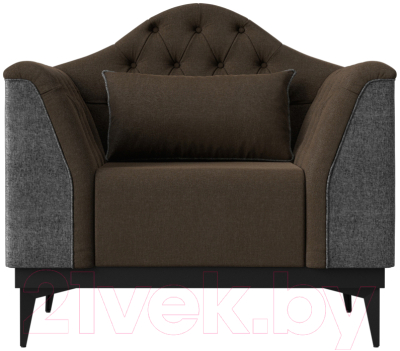 Кресло мягкое Mebelico Флорида (рогожка коричневый/серый)
