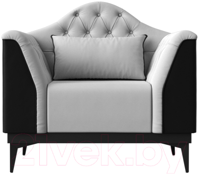 Кресло мягкое Mebelico Флорида (экокожа белый/черный)