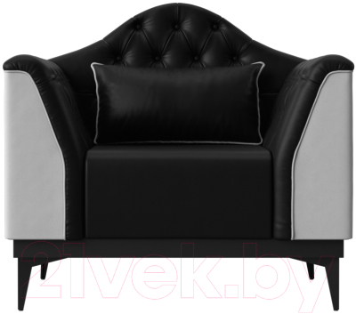 Кресло мягкое Mebelico Флорида (экокожа черный/белый)
