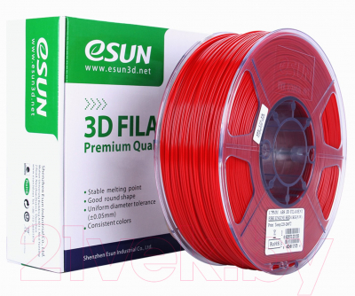 Пластик для 3D-печати eSUN ABS + / т0034052 (1.75мм, 1кг, Fire Engine Red)