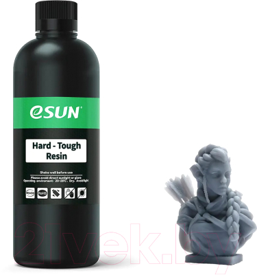 Фотополимерная смола для 3D-принтера eSUN Hard and Tough Resin For LCD / т0034059 (1кг, серый)